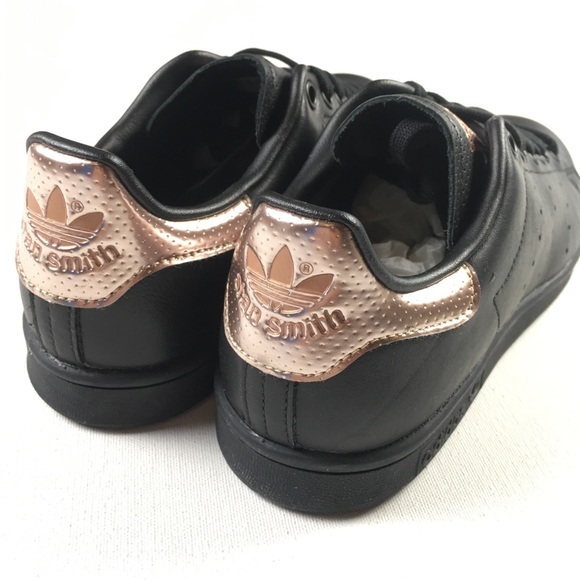 Adidas Stan Smith Sneakers BB1433 Black Gold Shoes - Picture 3 of 8